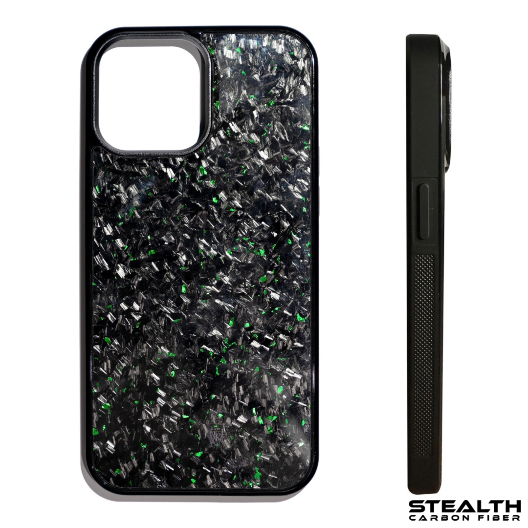 Green Real Forged Carbon Fiber Phone Case iPhone