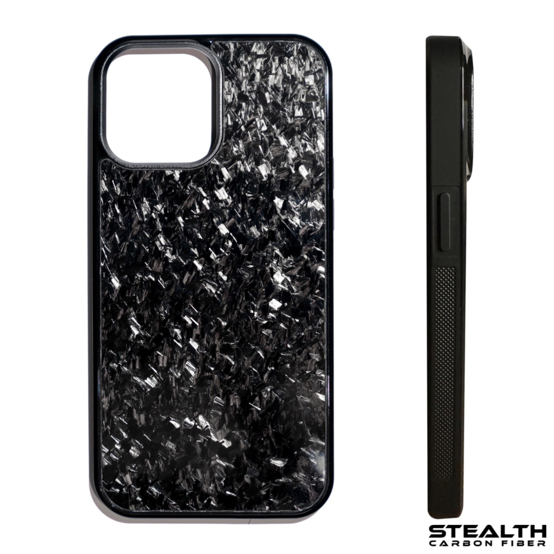 Black Real Forged Carbon Fiber Phone Case iPhone Stealth