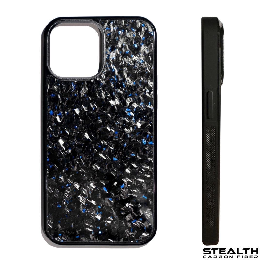 Blue Real Forged Carbon Fiber Phone Case iPhone