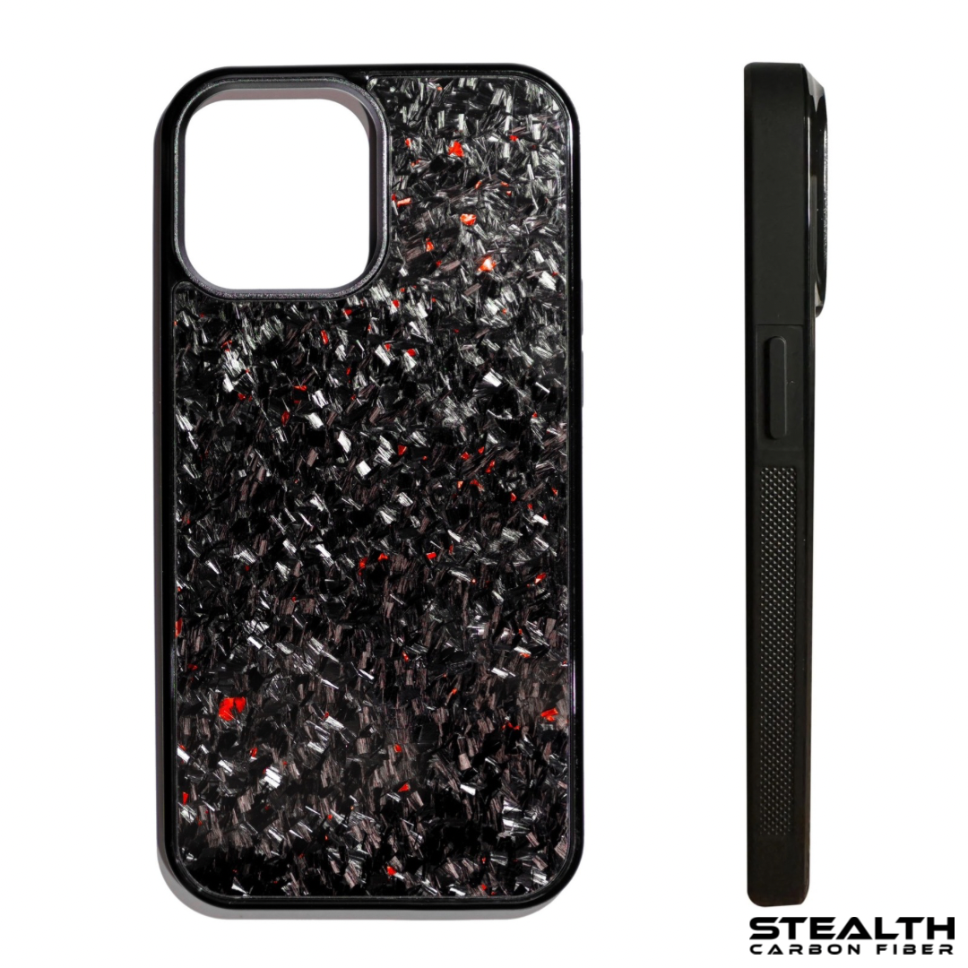 Red Real Forged Carbon Fiber Phone Case | iPhone