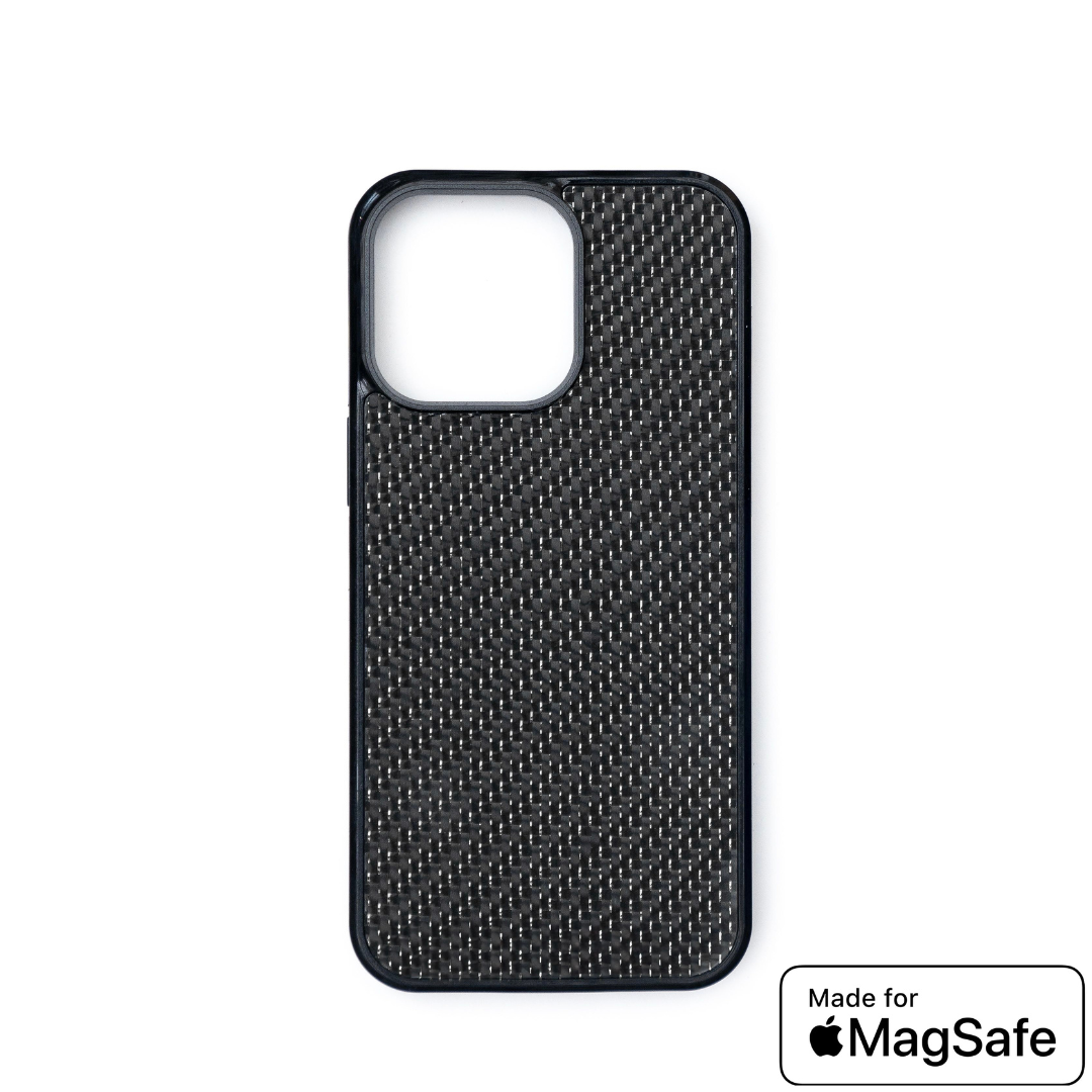 iPhone ClassicArmor™ Series Case - Silver Carbon with MagSafe