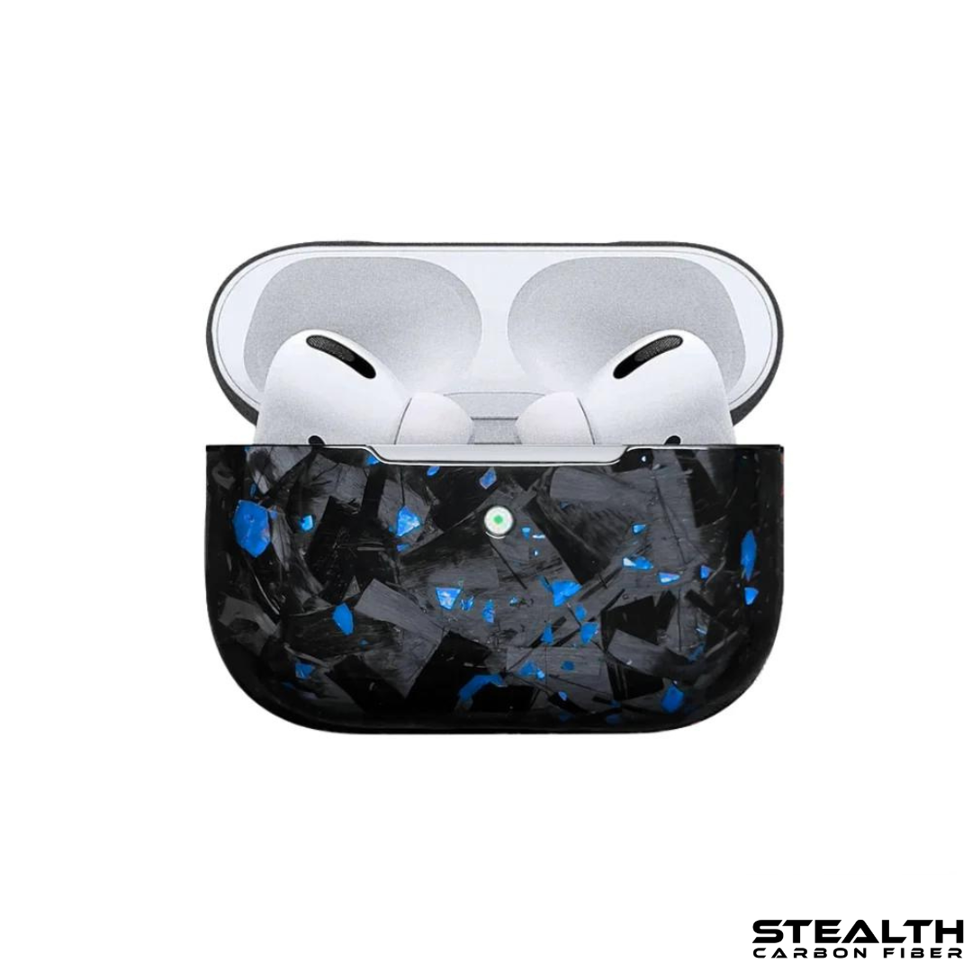 Real Blue Forged Carbon Airpod Case